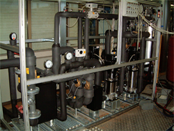 A system for control of the testing line for district heating substations